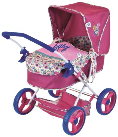 This is an image of Classic pram doll in pink color