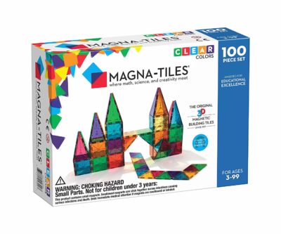 This is an image of a 100 piece c magna tiles set. 