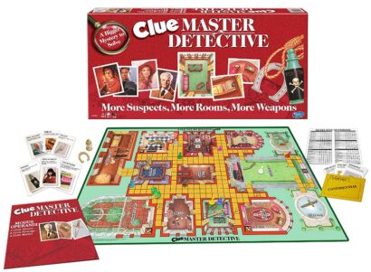 This is an image of kids board game clue master detective