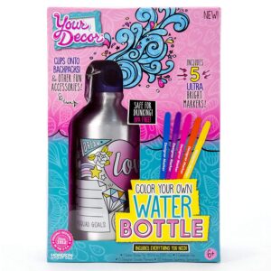 Color your own water bottle kit for teens and kids