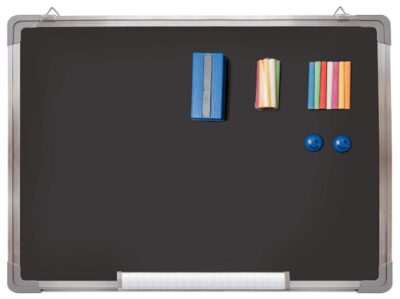 this is an image of a chalkboard set with accessories for wall home school. 
