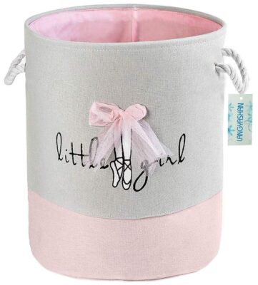 This is an image of newborn pink organizer in gray and pink color