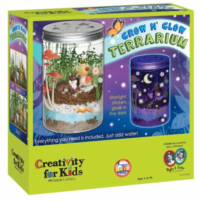 This is an image of a glow and grow terrarium kit by Creativity For Kids. 