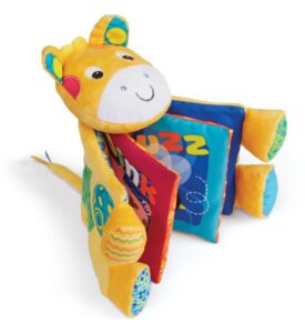 this is an image of a crinkle book baby toy for young kids.