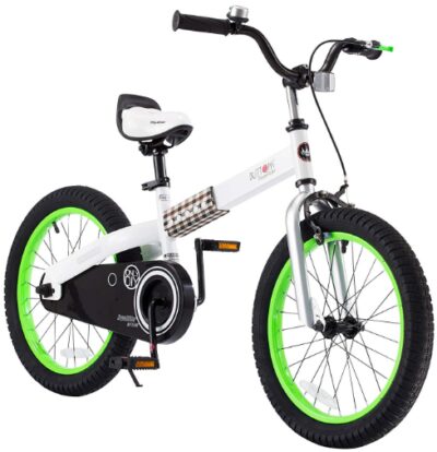 This is an image of 18 inch boys bike in white color