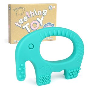 this is an image of a cute elephant teether for young children.
