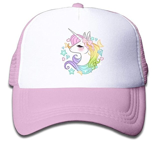 Cute Unicorns Kids Girls Mesh Cap Trucker Hat