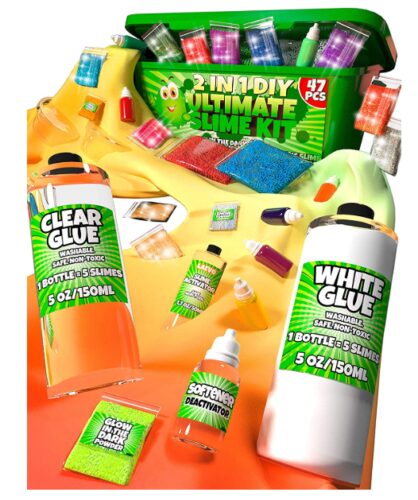 this is an image of a DIY slime making kit for kids. 