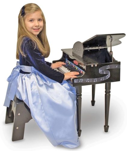 girl playing a Piano