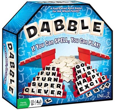 This is an image of Dabble word board game designed for kids