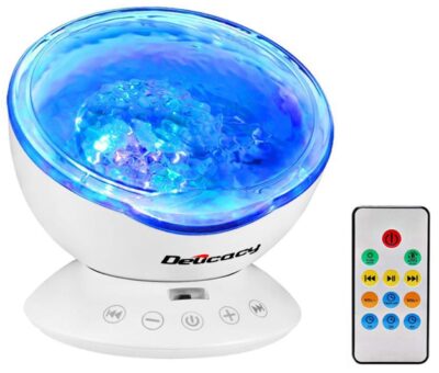 this is an image of a 12 LED remote control undersea projector lamp for kids and adults. 