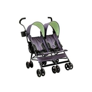 black and green double stroller