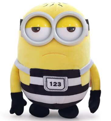 this is an image of a 12 inches Bob from Despicable Me plush toy for all ages.