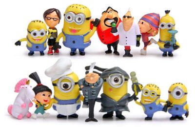 this is an image of a 14-piece Despicable Me character action figures for kids. 