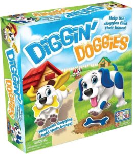 This is an image of a Diggin' Doggies toddler's board game.