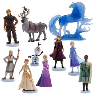 This is an image of disney frozen figure play set in colorful colors