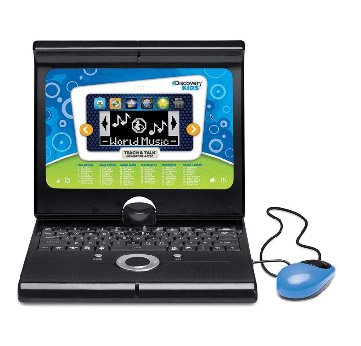this is an image of the Discovery Kids Teach 'n' Talk Exploration Laptop