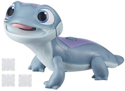This is an image of girl's disney forzen salamander toy with lights in blue colors