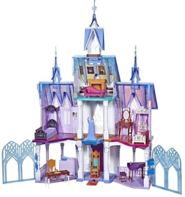 This is an image of girl's disney frozen ultimate castle playset in colorful colors
