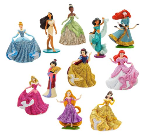 this is an image of a Disney princess figure playset for little girls.