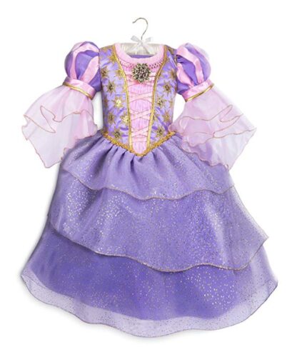 this is an image of a purple Disney Rapunzel costume for little girls. 