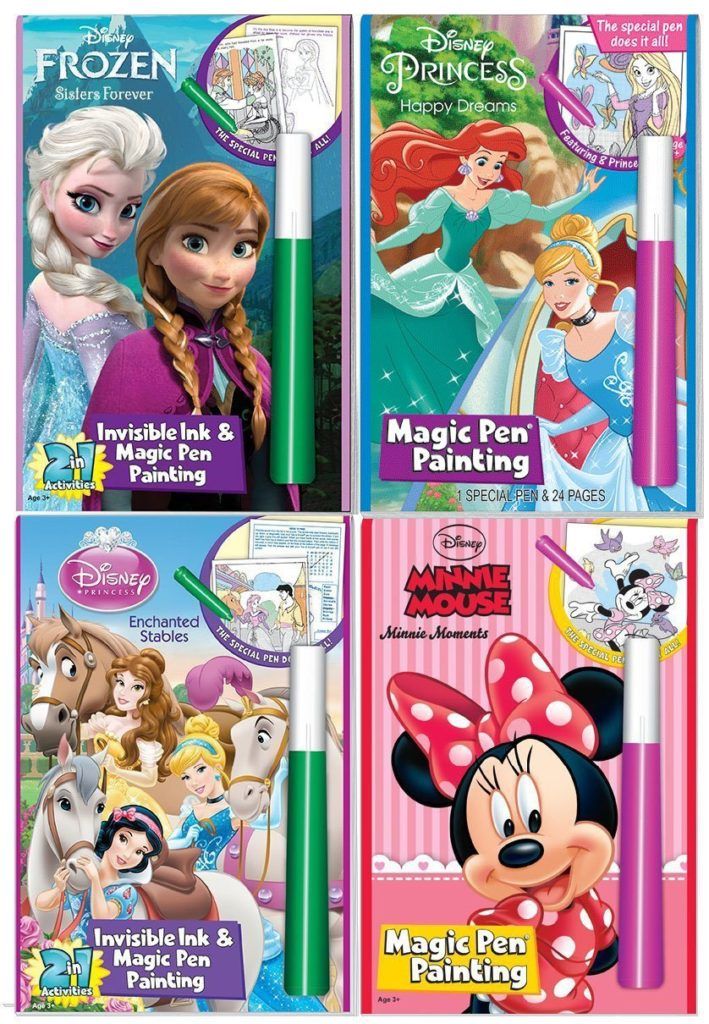 Disney's Characters Magic Pen Painting Activity Books, Set for Girls