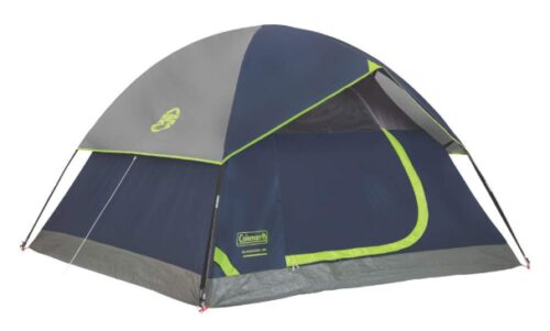 this is an image of a green dome tent for family outdoor activities. 