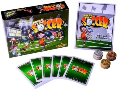This is an image of kid's soccer card game 