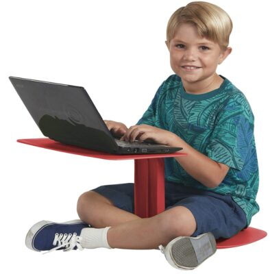 This is an image of kid's lap desk portable in red color