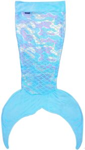 Mermaid Tail Blanket for girls in lavender and cyan color