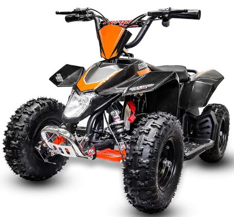 This is an image of Electric quad 4 wheels for kids in black color
