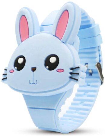 This is an image of Children's electronic watch for kids with rabbit face