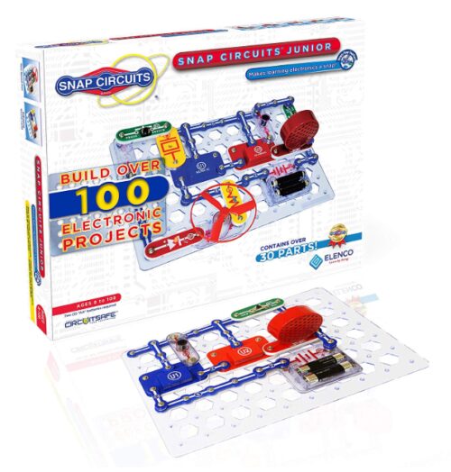 this is an image of a electronics exploration kit for kids. 