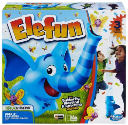 This is an image of Elefun butterfly blasting and catching game board