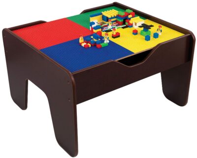 this is an image of kid's kidkraft espresso activity table in multi-colored colors
