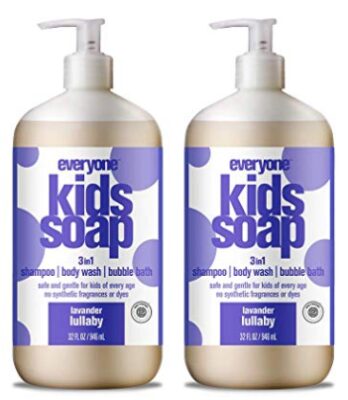 this is an image of a gentle and natural shampoo, body wash and bubble bath for kids. 