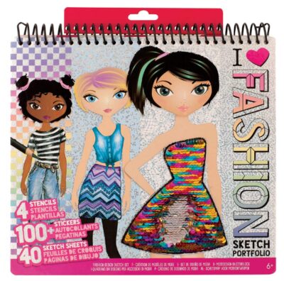this is an image of a fashion angel sketch pad for kids. 