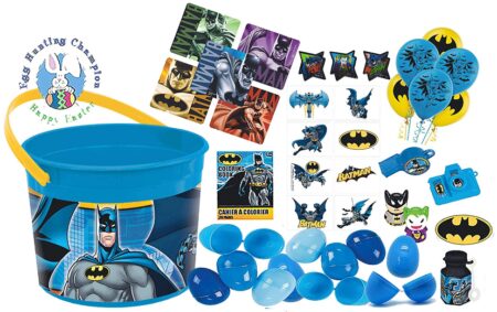 This is an image of kid's batman prefilled basket toys 