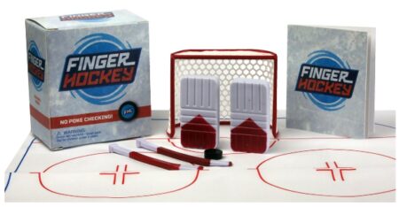 This is an image of kid's finger hockey board game 