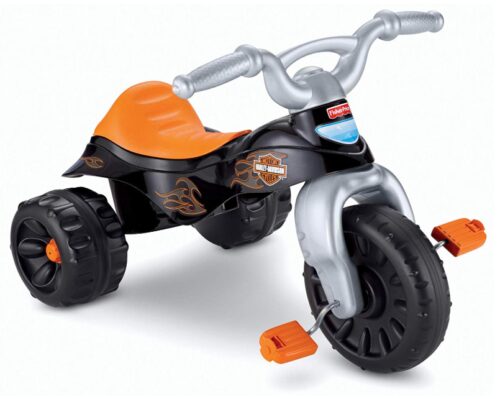 this is an image of a tough trike with Harley Davidson styling for kids ages 2 to 5 years. 