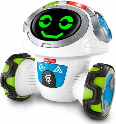 This is an image of an educational moving robot toy by Fisher Price. 