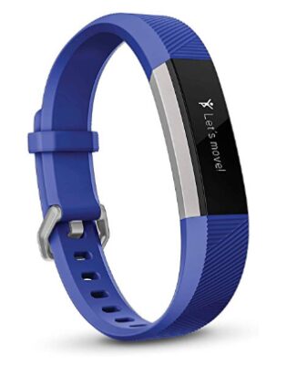 This is an image of an electric blue Fitbit Ace tracker for kids. 
