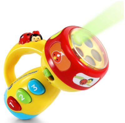 This is an image of toddler's spin and color learning flashlight in Multi colors