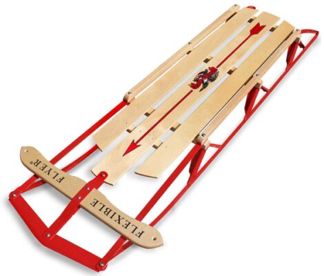 This is an image of Old Fashioned Wooden Snow Sleds