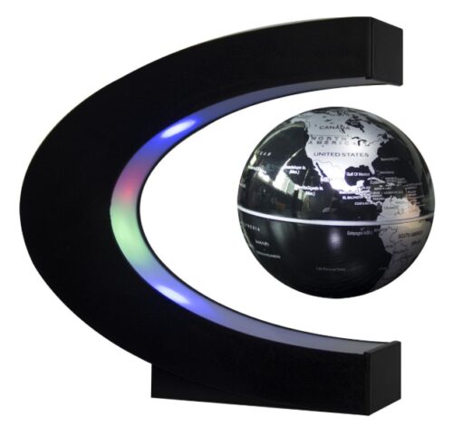 this is an image of a floating globe with LED lights for kids. 