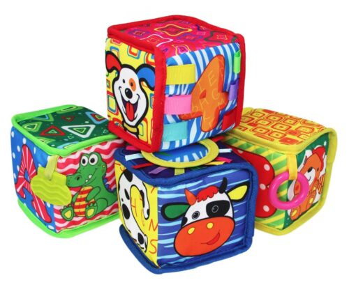 this is an image of a foam grab and stack building blocks toy for kids. 