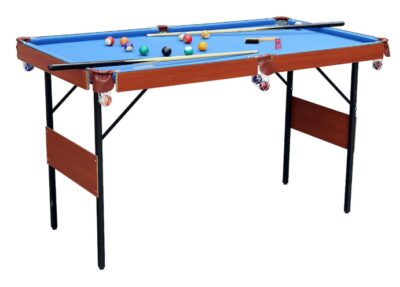 this is an image of a folding pool table for kids. 