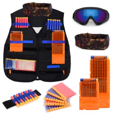 This is an image of a tactical vest set for kids. 