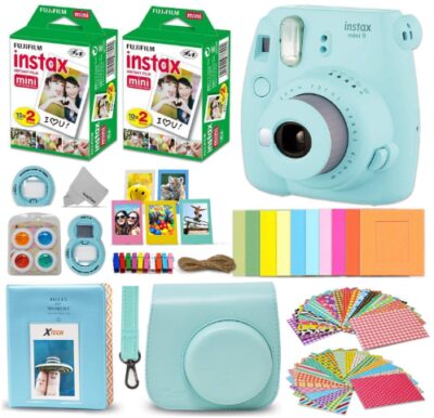 This is an image of teen's fujifilm instant camera pack in blue color