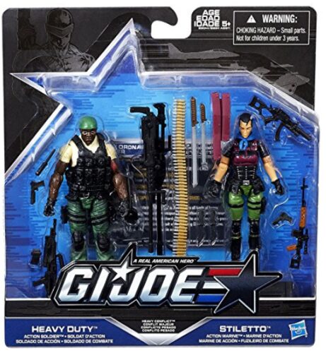 this is an image of a G.I Joe Heavy Duty and Stiletto action figure.